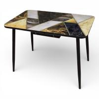 Стол кухонный Турин 110(+40)*70 Плита КР064/ черный