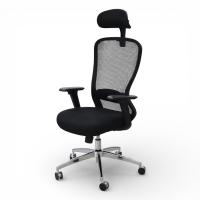 Кресло офисное 8392HJ-BK/тканьYKX-2038-06HY, YKX-2040-15-HY/хром,многоф.мех,газлифт