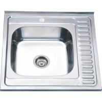 Мойка накладная 60*60 левая MG6-6060  L  (со сливной арматурой) 