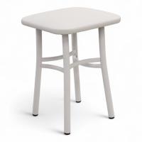 Табурет Классик Кожзам Белый/ Металл Белый