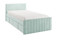 Кровать с ящиками Твикс 90х200 см (мята (велюр))