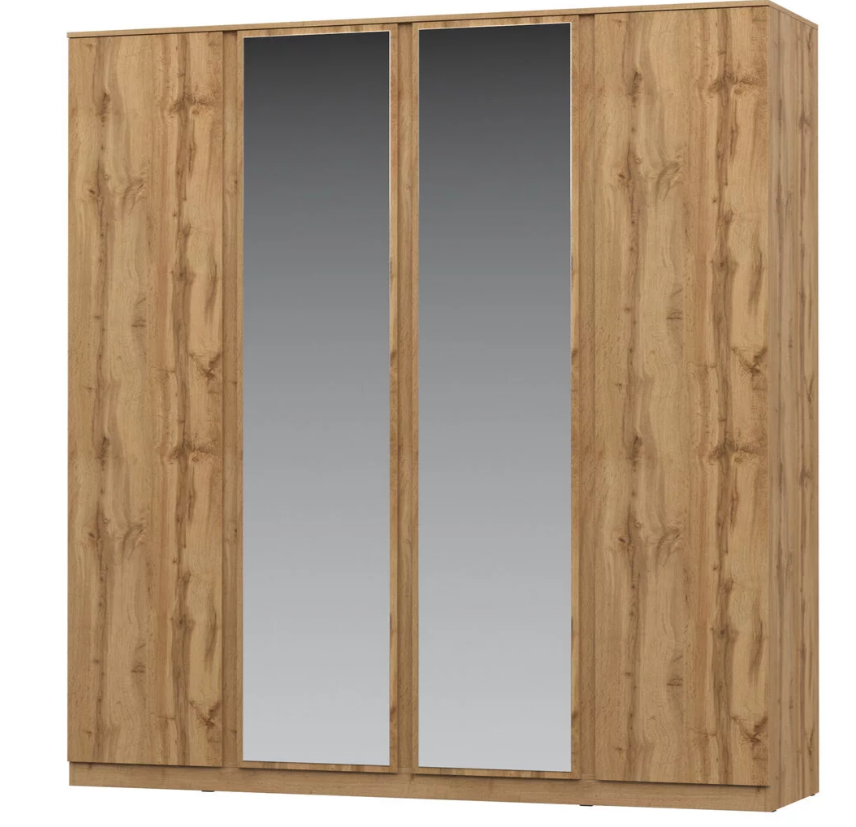 STERN Шкаф 4-х дверный с зеркалом Дуб Вотан