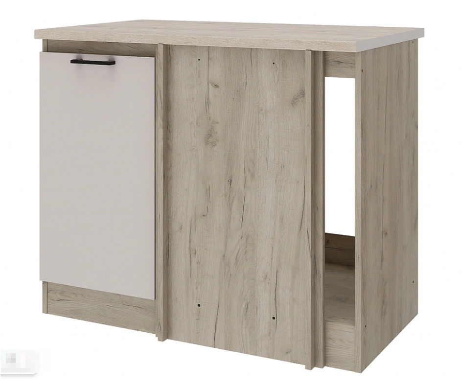 Сан-Ремо 454.36 Шкаф напольный угл. Дуб крафт /Кашемир