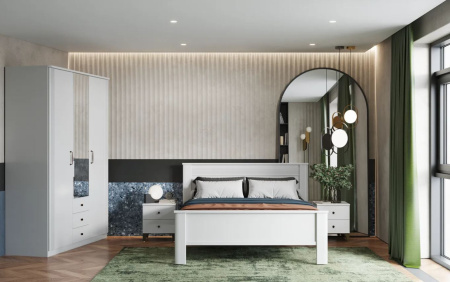 Диана Мод.Д2 Комод лам белый