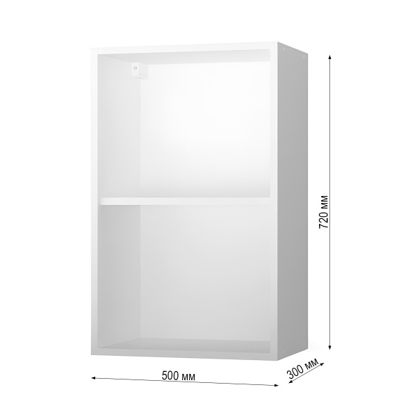 НОВА  Корпус шкафа настенного 1-но дверного 500 / Белый