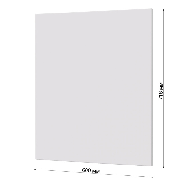 Фасад БЕЛЫЙ МАТОВЫЙ 600 для посудомоечной машины