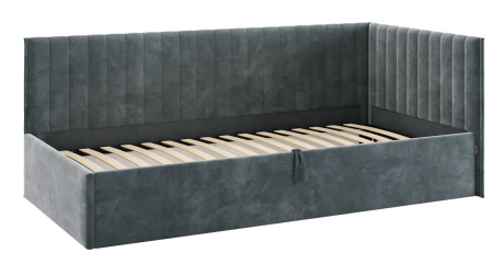 Кровать Твикс  (Тахта)  с подъёмным механизмом 90х200 см графит (велюр)