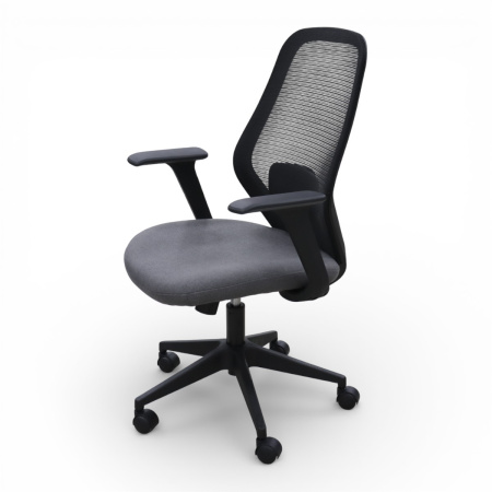 Кресло офисное 8349MB-BK тканьYKX-YSW-40-1-MT/YKX-XS3-21-BL Газлифт.нейлон