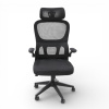 Кресло офисное OM889B поролон-сетка, черный 63x50x124-134 см