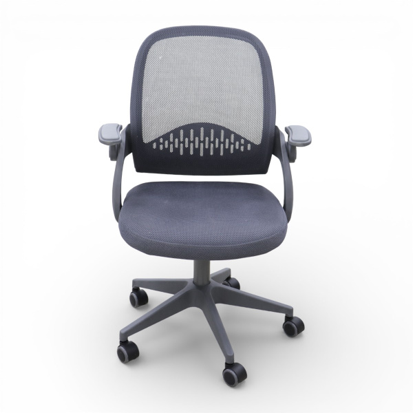 Кресло офисное 8390M-GR сетка,тканьYKX-00DW-MD/YKX-00SW-MD газлифт.нейлон