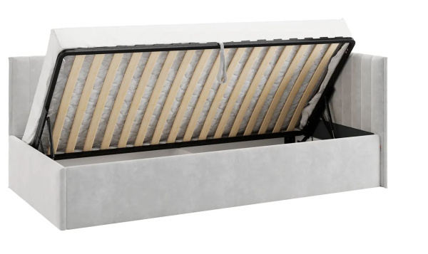 Кровать Твикс  (Тахта)  с подъёмным механизмом 90х200 см галька (велюр)