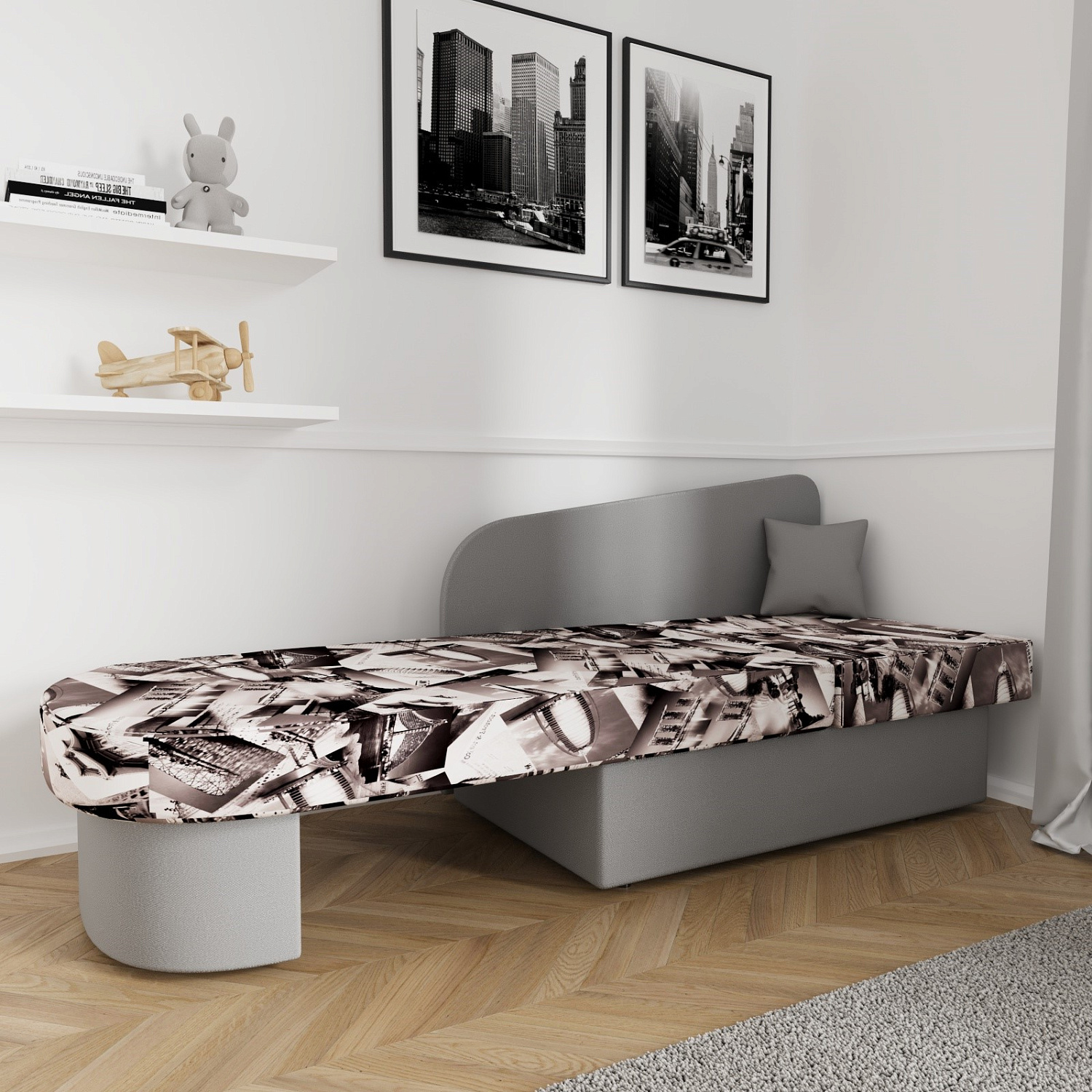 Диван-кровать "Лидер 1"  СITY MY 005 C-1 Cabrio 4 ЛЕВАЯ