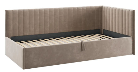 Кровать Твикс  (Тахта)  с подъёмным механизмом 90х200 см латте (велюр)