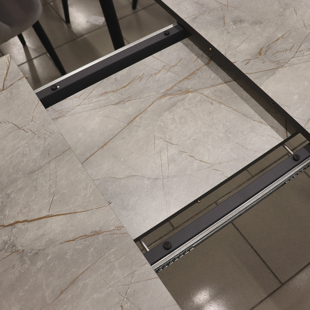 Стол Ареа,1400(+400)*800, металл БЕЛЫЙ+пластик (Бискайская сосна) B2