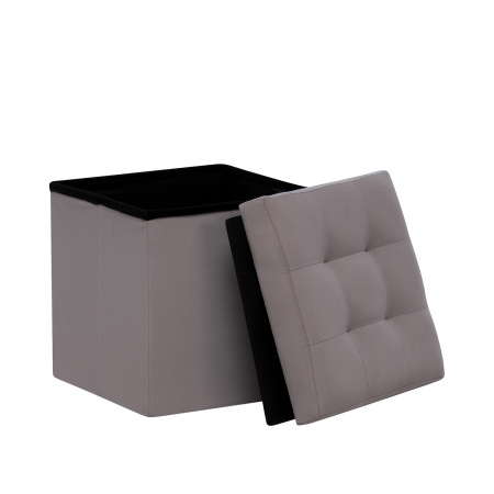 Пуф Leset Плуто складной с крышкой, велюр серый  VELUTTO 08