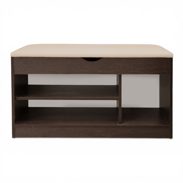 Тумба для обуви БН-196-04 (900*310*510) венге/кожзам крок бежевый 