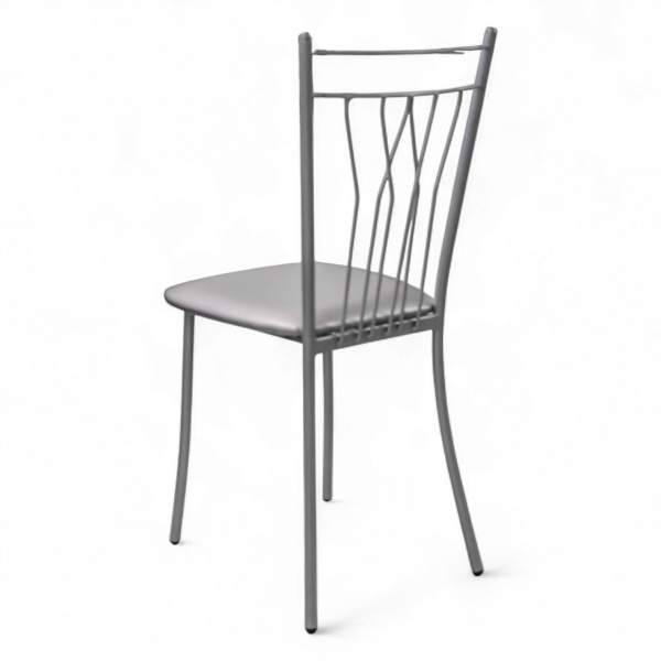 Стул ОНЕГА Лайт, металлик, винил №23 серебро