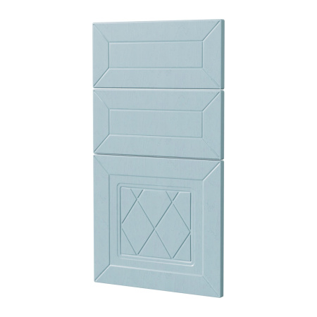 Фасад РОМБ голубой 3 ящика 400