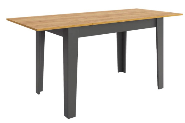 Стол обеденный раздвижной Цезарь (дуб крафт золотой/графит)