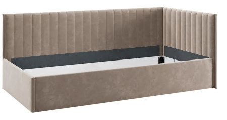 Кровать Твикс  (Тахта)  с подъёмным механизмом 90х200 см латте (велюр)