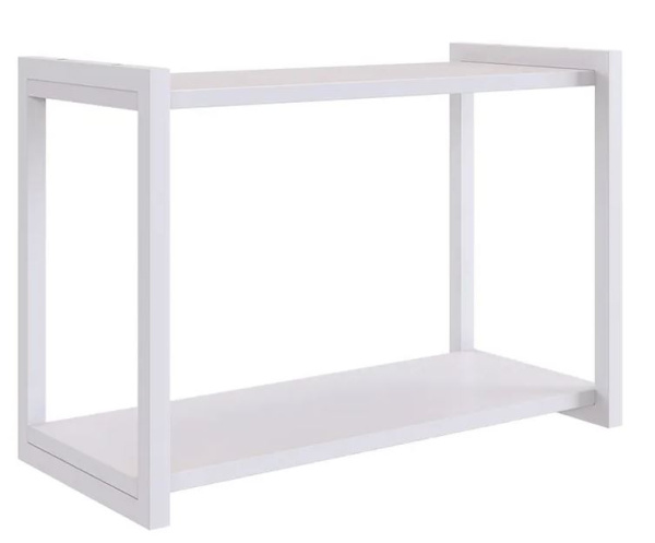 Полка Юниор (белое дерево/белый муар)