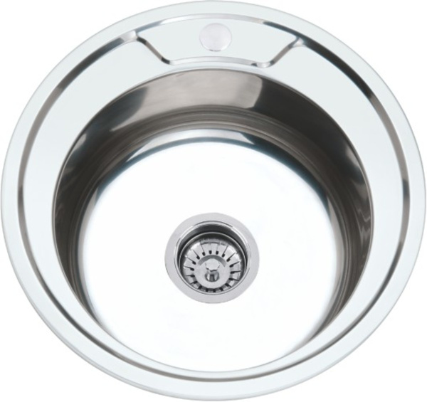 Мойка врезная круглая MG6-49   (круглая)  (со сливной арматурой)