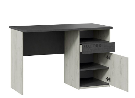 Письменный стол Оксфорд-2 Матера / Дуб крафт белый с рисунком