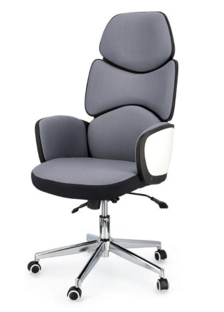 Кресло офисное CX1118H/Св.серый+бежевый/пластик бежевый