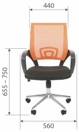 Кресло СН-696 Микс оранжевый/черный