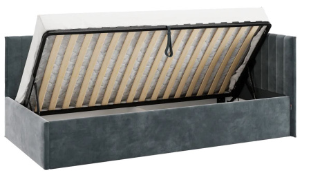 Кровать Твикс  (Тахта)  с подъёмным механизмом 90х200 см графит (велюр)